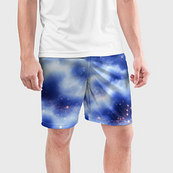 Шорты спортивные мужские Сине-голубая волшебная дымка, цвет: 3D-принт — фото 2