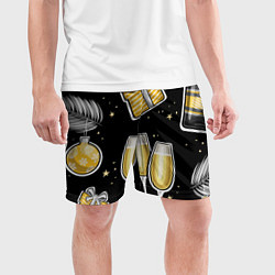 Шорты спортивные мужские Новогодний вайб, цвет: 3D-принт — фото 2