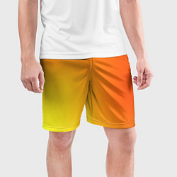 Шорты спортивные мужские Color orange red, цвет: 3D-принт — фото 2