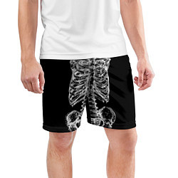 Шорты спортивные мужские Скелет, цвет: 3D-принт — фото 2