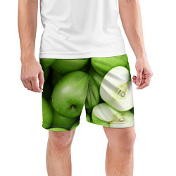 Шорты спортивные мужские Яблочная, цвет: 3D-принт — фото 2