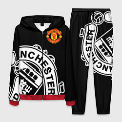 Костюм мужской Man United: Black Collection, цвет: 3D-красный