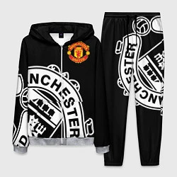 Костюм мужской Man United: Black Collection, цвет: 3D-меланж