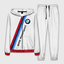 Костюм мужской BMW Motorsport: White Carbon, цвет: 3D-красный