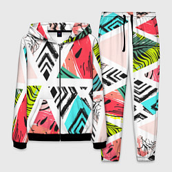 Костюм мужской Тропическое ассорти, цвет: 3D-черный