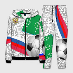 Костюм мужской Русский футбол, цвет: 3D-черный