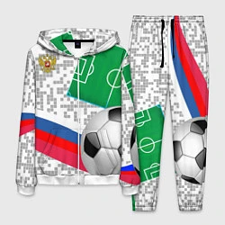 Костюм мужской Русский футбол, цвет: 3D-белый