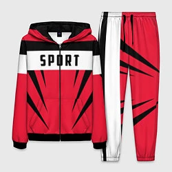 Костюм мужской Sport: Red Style, цвет: 3D-черный