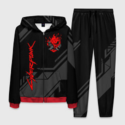 Костюм мужской Cyberpunk 2077: Grey Samurai, цвет: 3D-красный