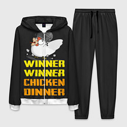 Костюм мужской Winner Chicken Dinner, цвет: 3D-белый