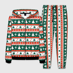 Костюм мужской Новогодний орнамент, цвет: 3D-черный