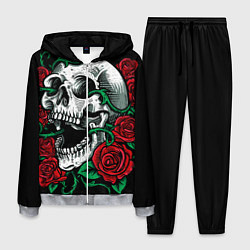 Костюм мужской Череп и Розы, цвет: 3D-меланж