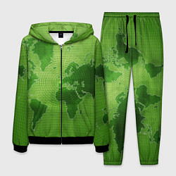 Костюм мужской Карта мира, цвет: 3D-черный