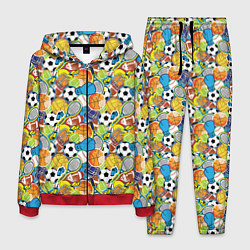 Костюм мужской Разные виды спорта, цвет: 3D-красный