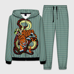 Костюм мужской Тигры Змея Полосы, цвет: 3D-черный