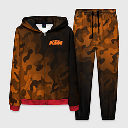 Костюм мужской KTM КТМ CAMO RACING, цвет: 3D-красный