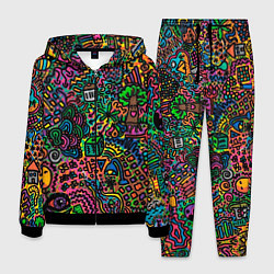 Мужской костюм Кислотные узоры психоделика