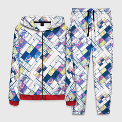 Костюм мужской Этнический узор пэчворк, цвет: 3D-красный