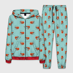 Мужской костюм Креветки паттерн