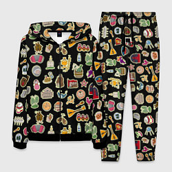 Костюм мужской Россия и СССР паттерн, цвет: 3D-черный