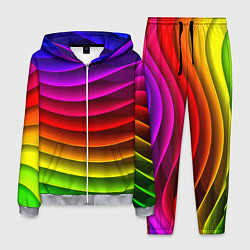 Мужской костюм Color line neon pattern Abstraction Summer 2023