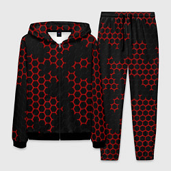 Мужской костюм НАНОКОСТЮМ Black and Red Hexagon Гексагоны