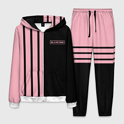 Костюм мужской BLACKPINK HALF BLACK-PINK MINI LOGO, цвет: 3D-белый