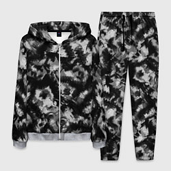 Мужской костюм Черно-белый абстрактный камуфляж