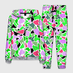 Мужской костюм Abstract pattern green pink spots