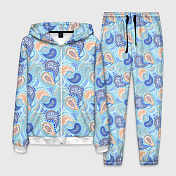 Мужской костюм Турецкий огурец Turkish cucumber blue pattern