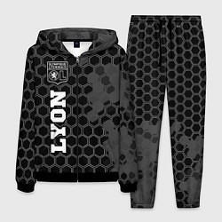 Костюм мужской Lyon Sport на темном фоне FS, цвет: 3D-черный