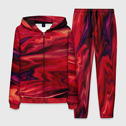 Костюм мужской Красный абстрактный модный узор, цвет: 3D-красный