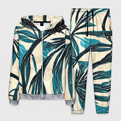 Костюм мужской Винтажные пальмы, цвет: 3D-меланж