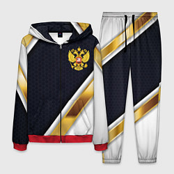 Костюм мужской Gold and white Russia, цвет: 3D-красный