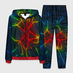 Костюм мужской Семицветный перелив, цвет: 3D-красный