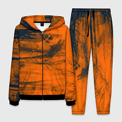 Костюм мужской Абстрактная оранжевая поверхность и чёрные тени, цвет: 3D-черный