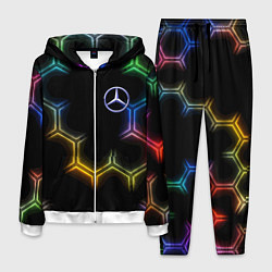 Мужской костюм Mercedes - neon pattern