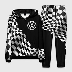 Костюм мужской Volkswagen racing flag, цвет: 3D-черный