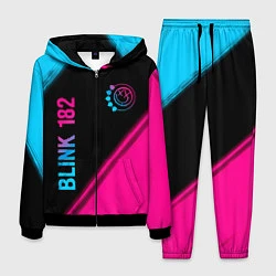 Костюм мужской Blink 182 - neon gradient: надпись, символ, цвет: 3D-черный