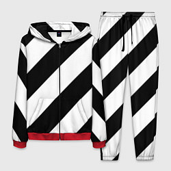 Мужской костюм Черно-белые полосы