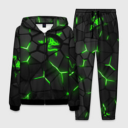 Костюм мужской Razer green neon, цвет: 3D-черный