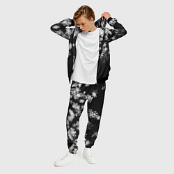 Костюм мужской Белые снежинки, цвет: 3D-черный — фото 2