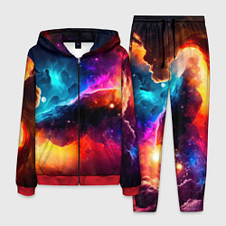 Костюм мужской Космос, созданный нейросетью, цвет: 3D-красный