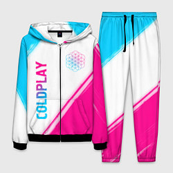 Мужской костюм Coldplay neon gradient style: надпись, символ