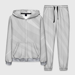 Костюм мужской Светлый серый плавные полосы, цвет: 3D-меланж
