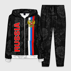 Костюм мужской Russia black style, цвет: 3D-белый