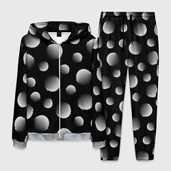 Костюм мужской Шары в полоску на черном фоне, цвет: 3D-меланж