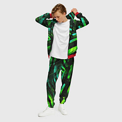Костюм мужской Dark green abstract, цвет: 3D-красный — фото 2