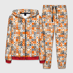 Костюм мужской Узор с кружками, цвет: 3D-красный