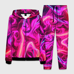 Мужской костюм Pink neon abstract